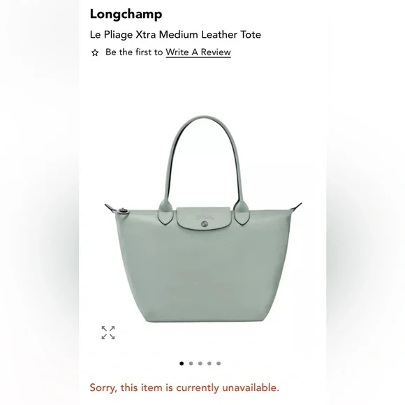 Longchamp Le Pliage Xtra Medium Leather Tote & Dust Cover - Picture 14 of 16